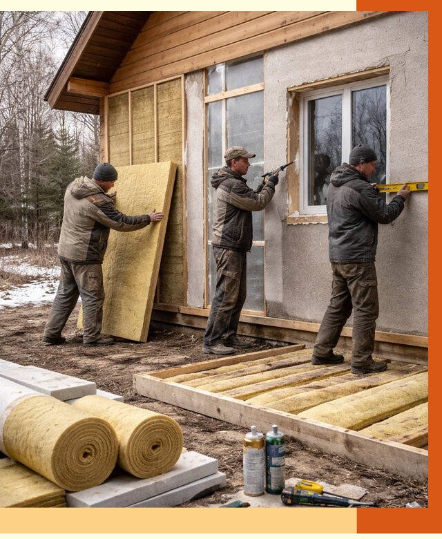 Утепление дачного дома в Костроме от 4849 руб/м2 — недорого | ТепломастерКст